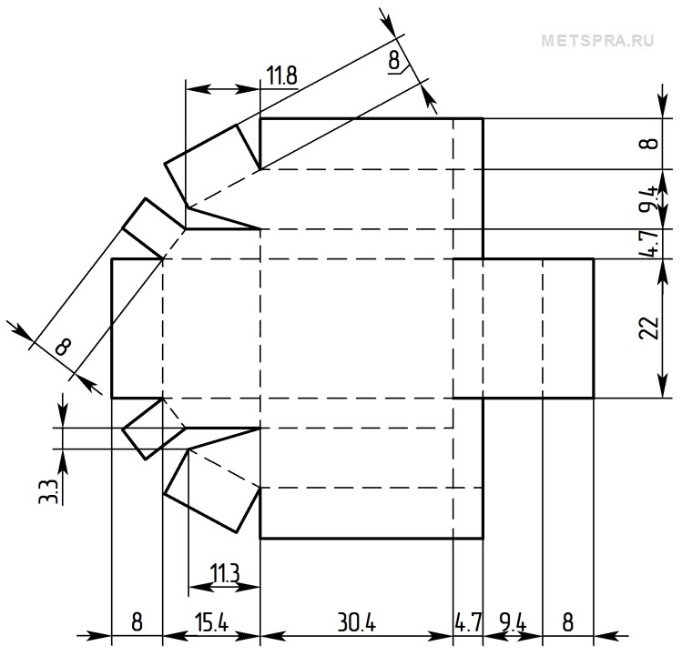Развертка детали. Чертеж развёртка корпуса прибора. Развертка листового металла чертеж. Развертка детали на чертеже. Развертка детали из листового металла.