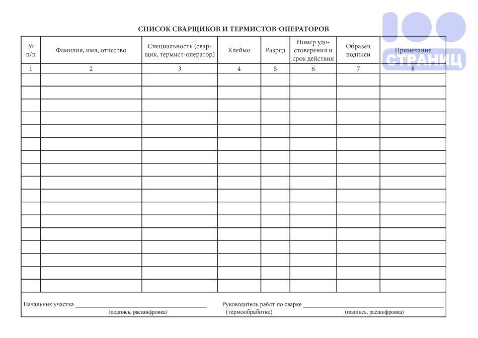 Журнал сварочных работ образец заполнения 2022 год