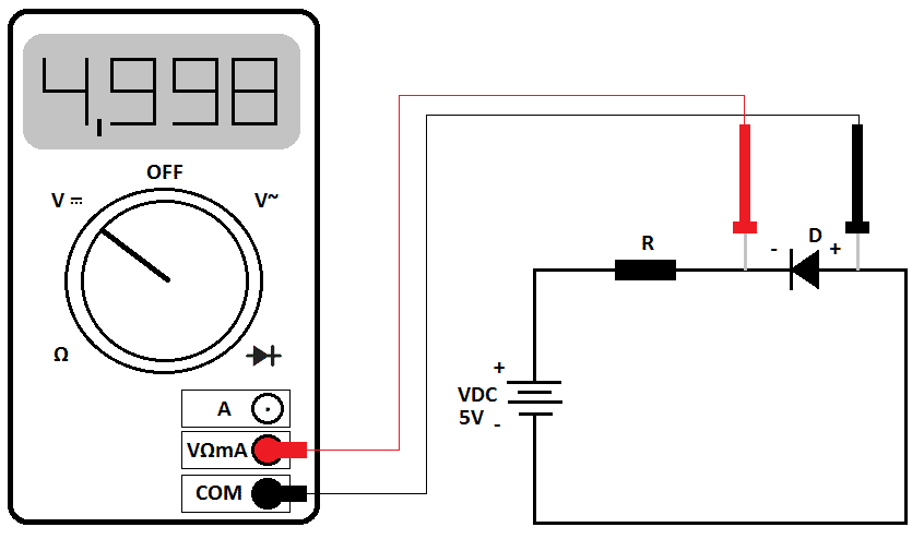 semiconductor diode voltmeter reverse