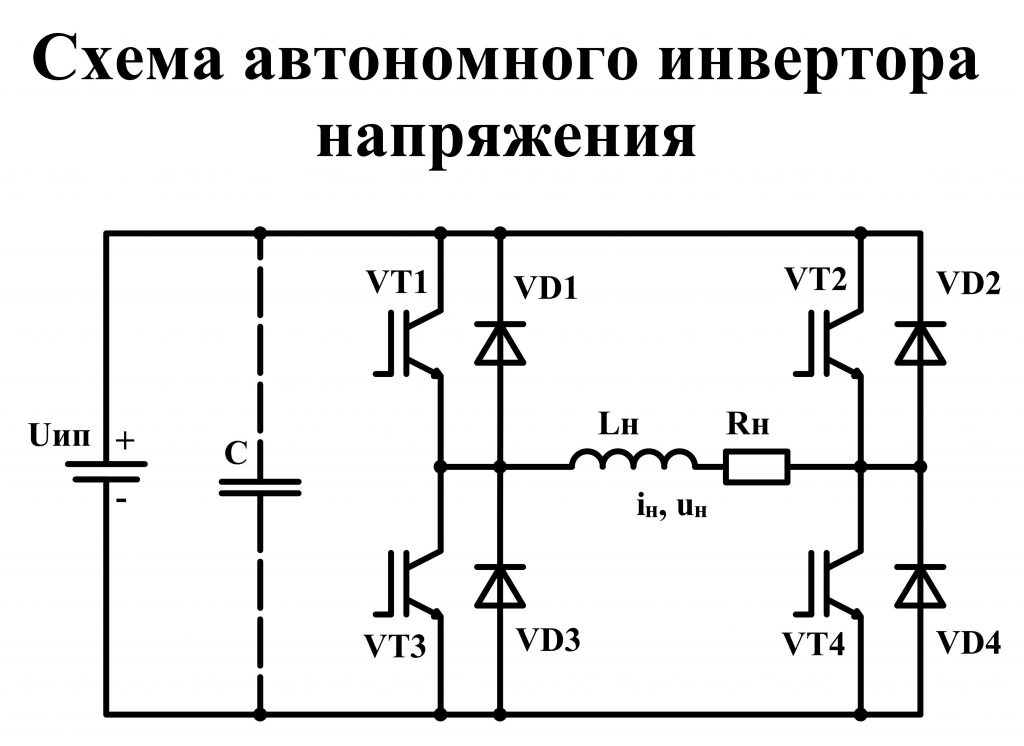 Схема инвертора напряжения