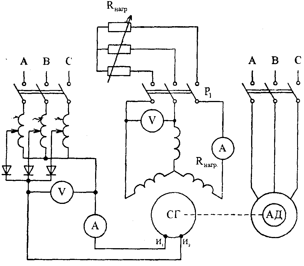 Включение синхронного генератора. Принципиальная схема трехфазные синхронные генераторы. Схема включения трехфазного синхронного генератора. Асинхронный Генератор на схеме электрической. Принципиальная электрическая схема синхронного генератора.