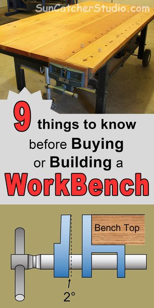 Workbench plans. Includes ideas and designs for a garage workbench, dog holes, vise, portable and how to build DIY workbenches.