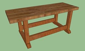 Workbench with sled foot base.