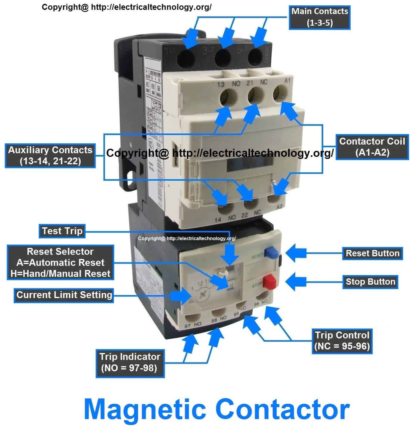 Electric Magnetic Contactor Thermal Overload relay Rated characteristics of Electrical Contactors