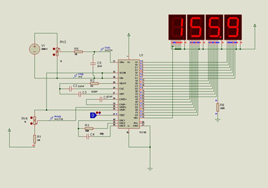 Digital Voltmeter Electronic Circuit Diagram
