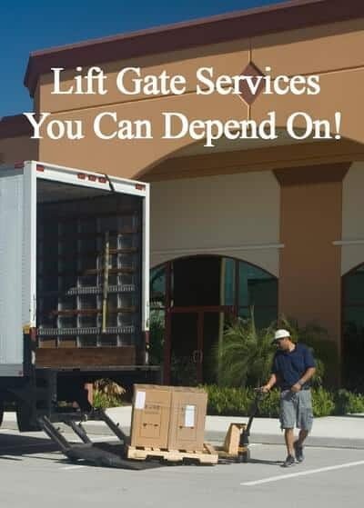 Lift gate delivery
