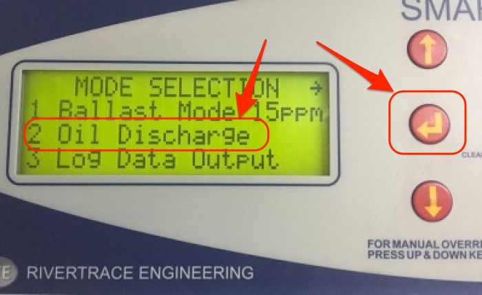 Oil discharge mode in ODME