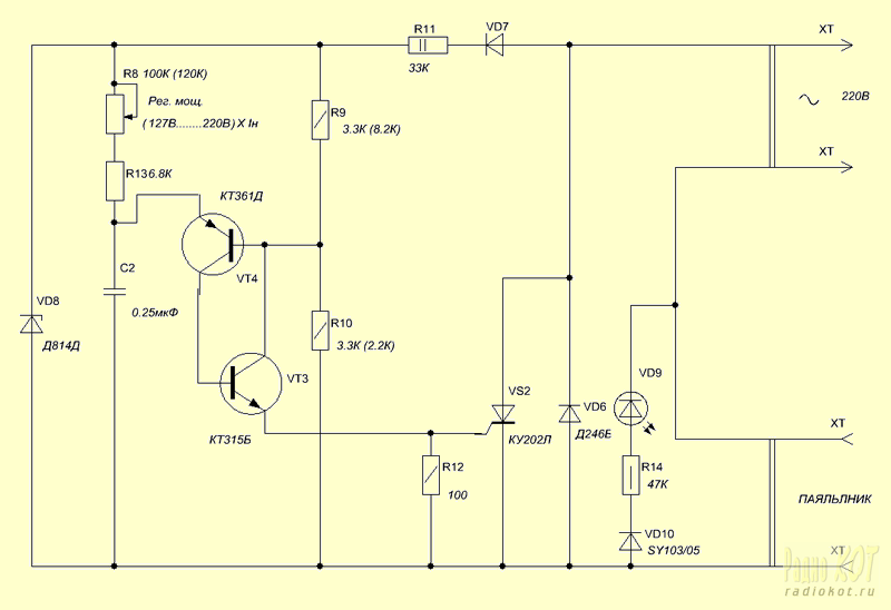 Регулятор напряжения 220 вольт своими руками схема